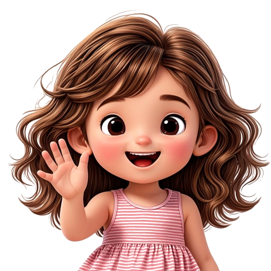 Girl waving
